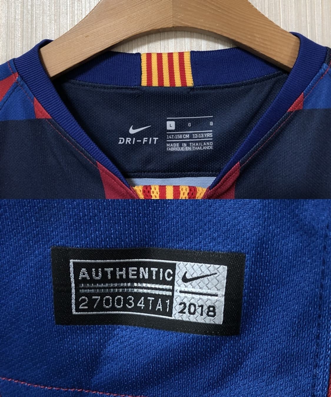 나이키 18-19 FC바르셀로나 홈유니폼/져지 유스L(12-13Y) 상품이미지4