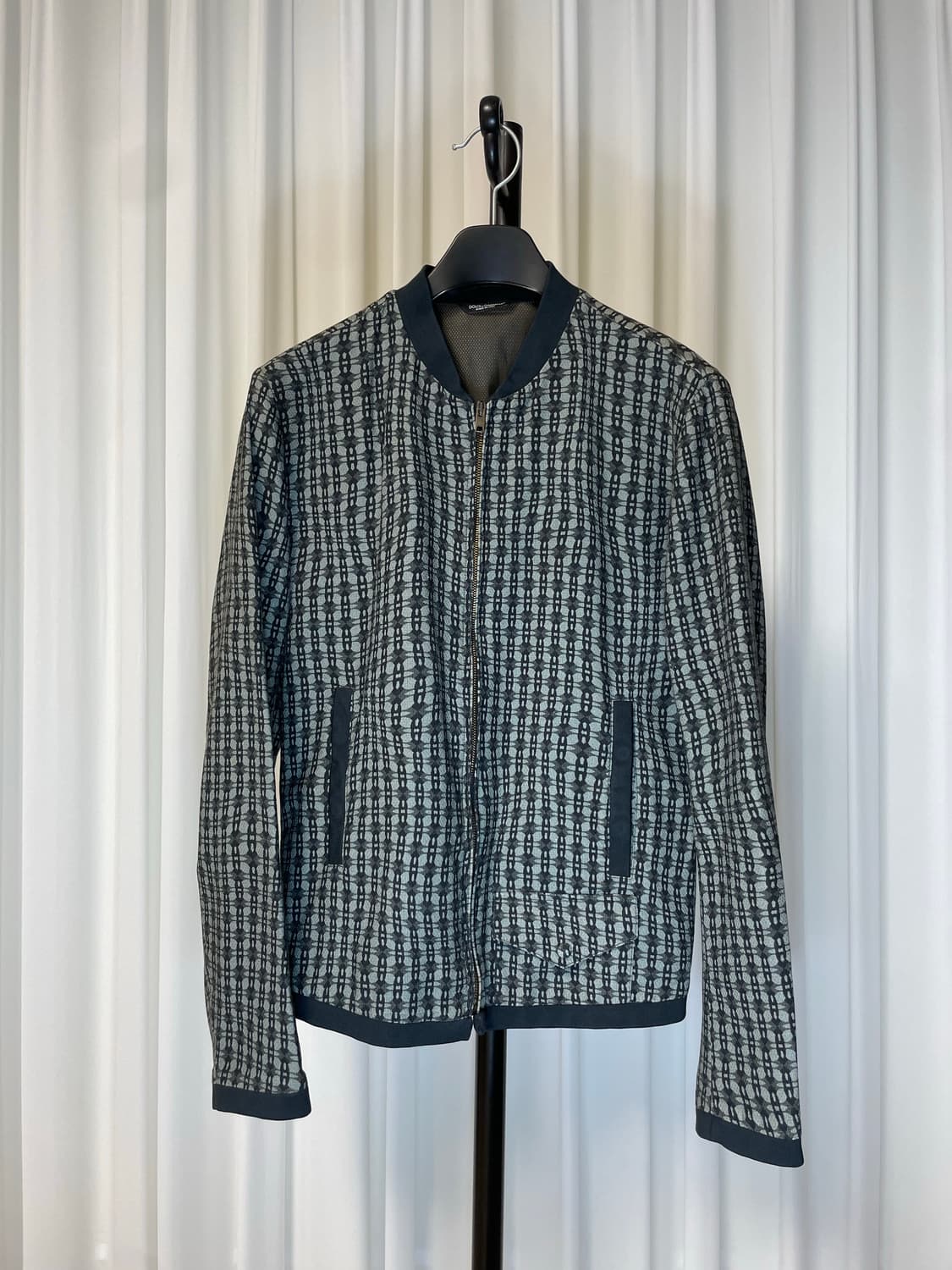 돌체앤가바나 체크 패턴 봄버 자켓 상품이미지1