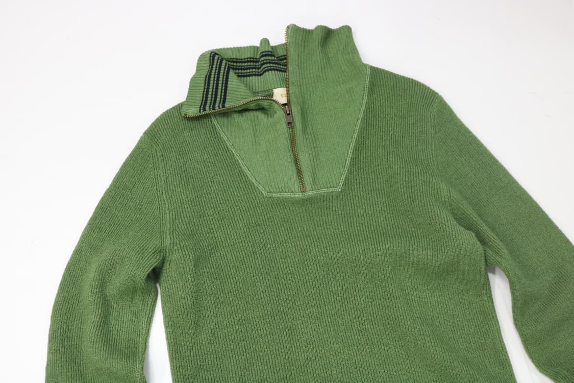 디젤 빈티지 스트라이프 라인 하프집업 울 니트 상품이미지3