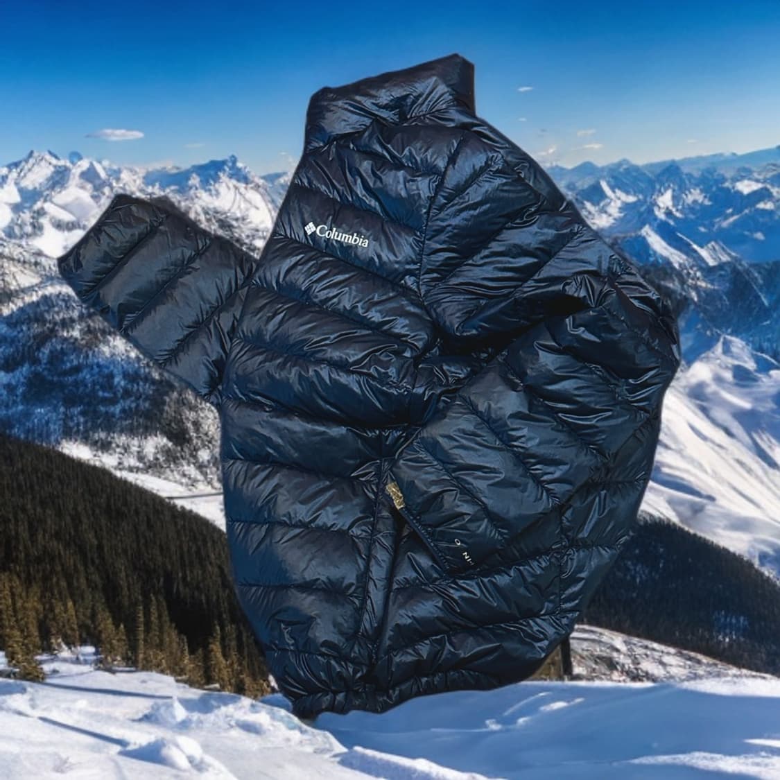 컬럼비아 경량패딩 옴니히트 (L) 네이비 상품이미지1