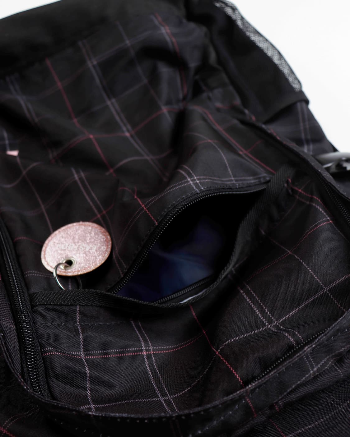 [EASTBOY] 블랙컬러 핑크 체크 백팩 상품이미지4