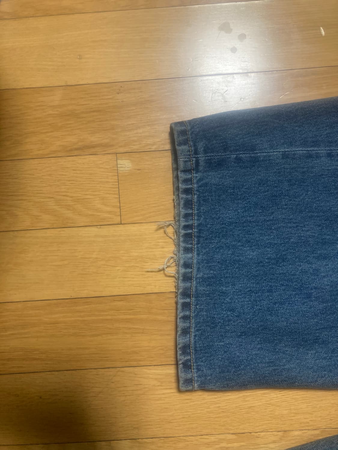 해칭룸 와이드 커브드진 워시드 블루 (3) 상품이미지4