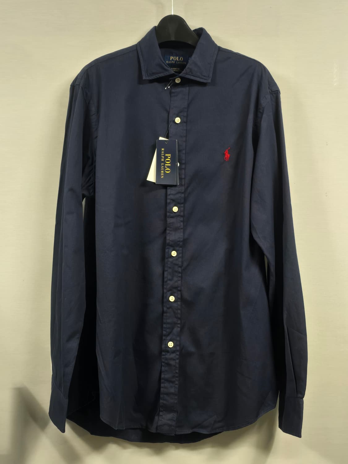폴로랄프로렌 코튼 네이비 셔츠 새상품 M 상품이미지1