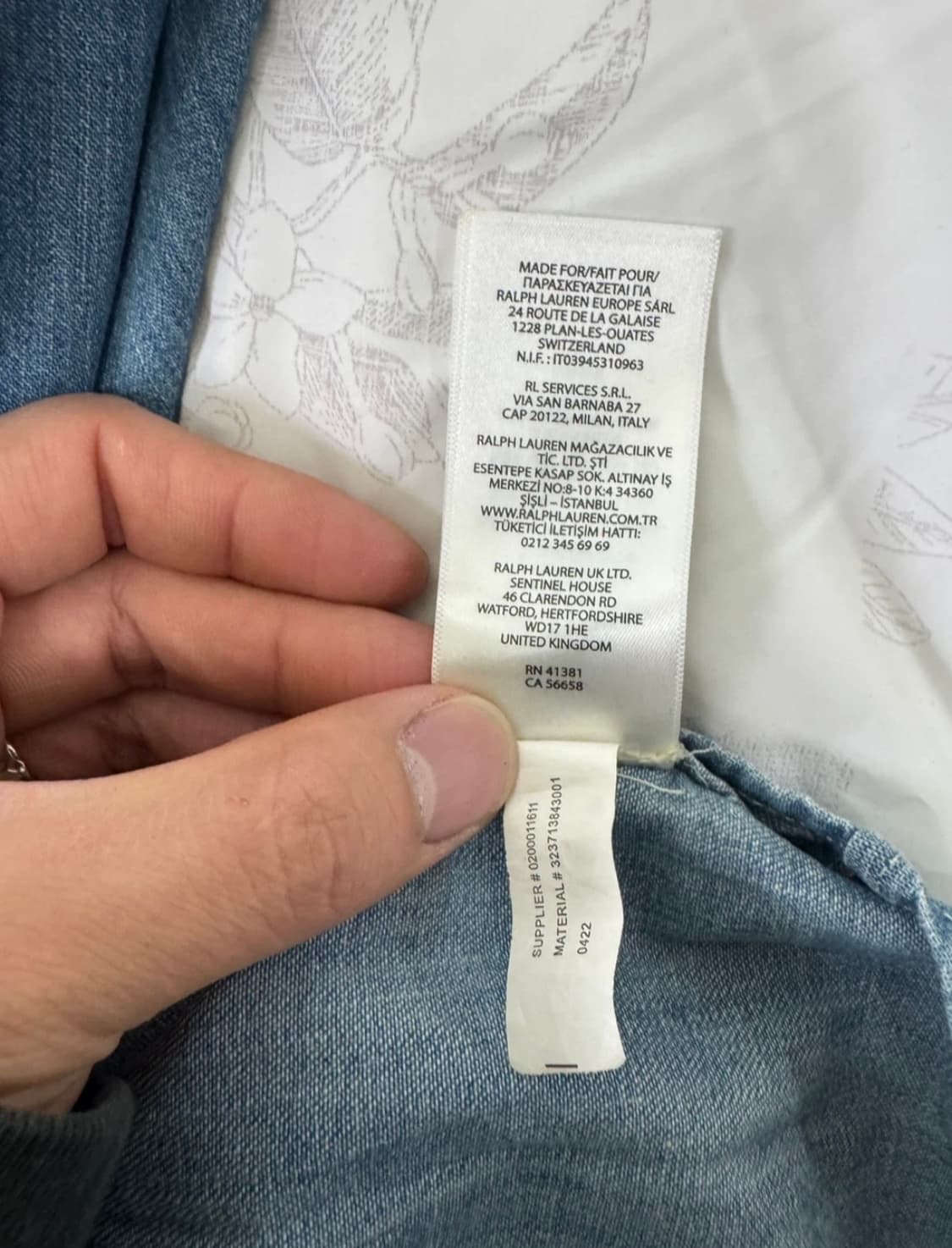 폴로 랄프로렌 데님 셔츠 XL(18~20) 상품이미지6