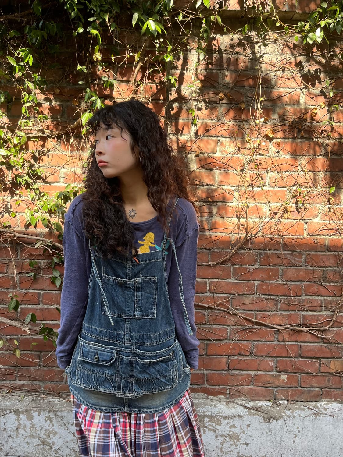 빈티지 데님 멀티 포켓 레이어드 원피스 상품이미지1