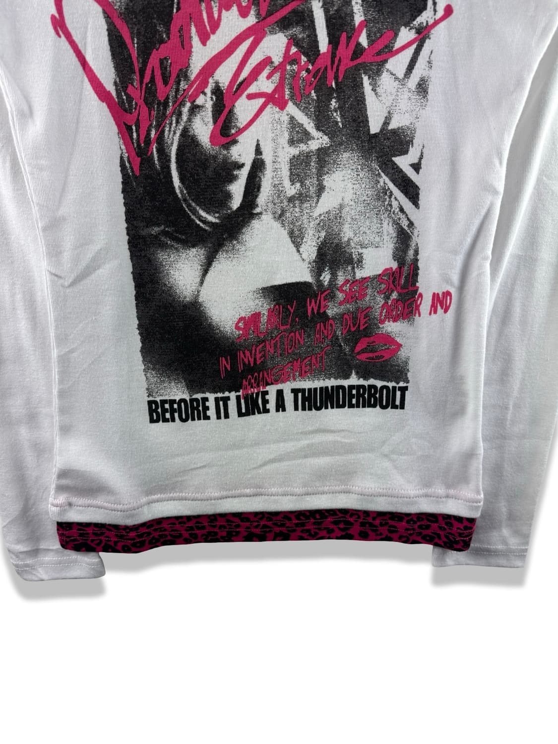 JPN 갸루 펑크 레오파드 오프숄더 슬리브1825 상품이미지4