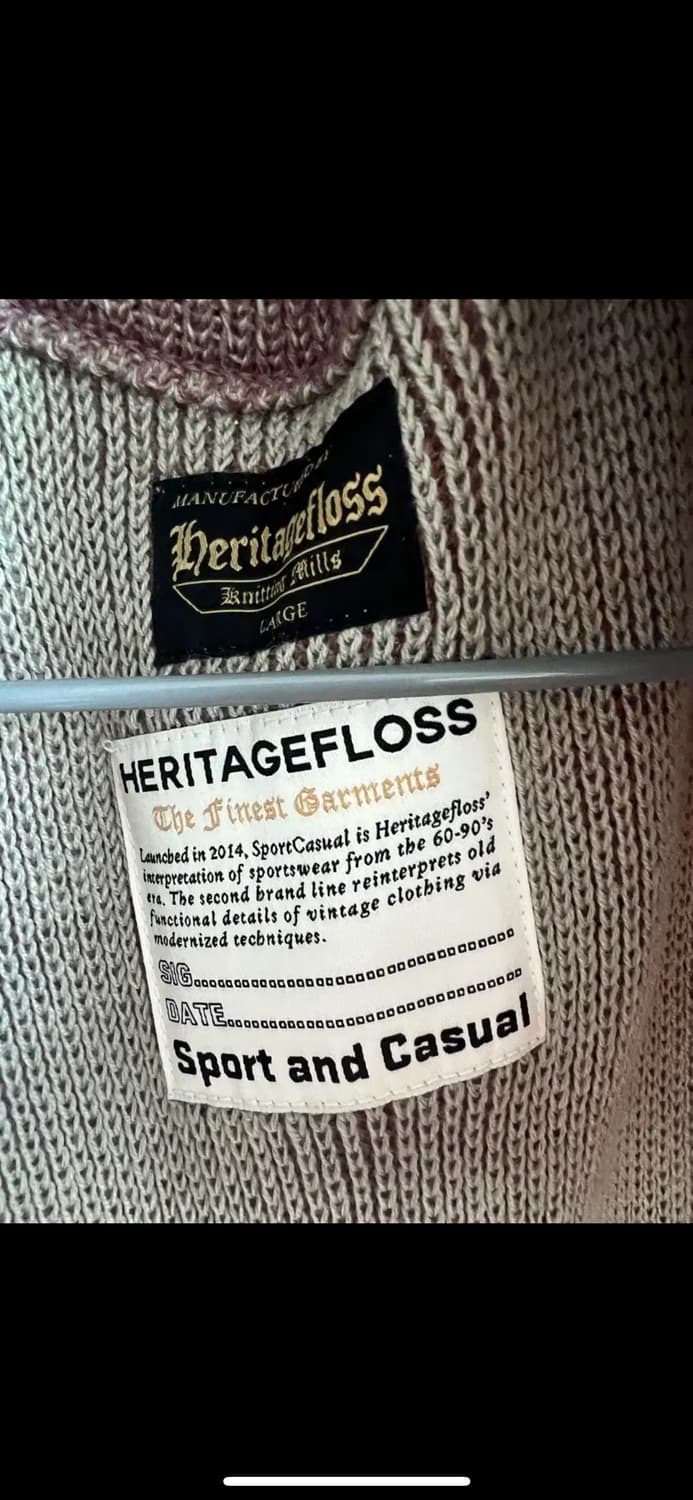 헤리티지플로스 집업니트 가디건 L 상품이미지2