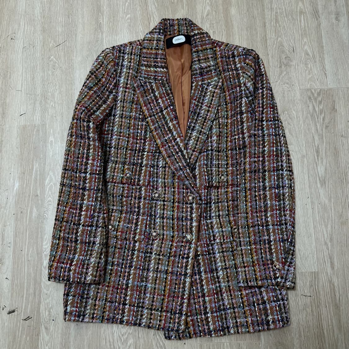 듀엘 여성 더블 체크 트위드자켓 66  상품이미지1