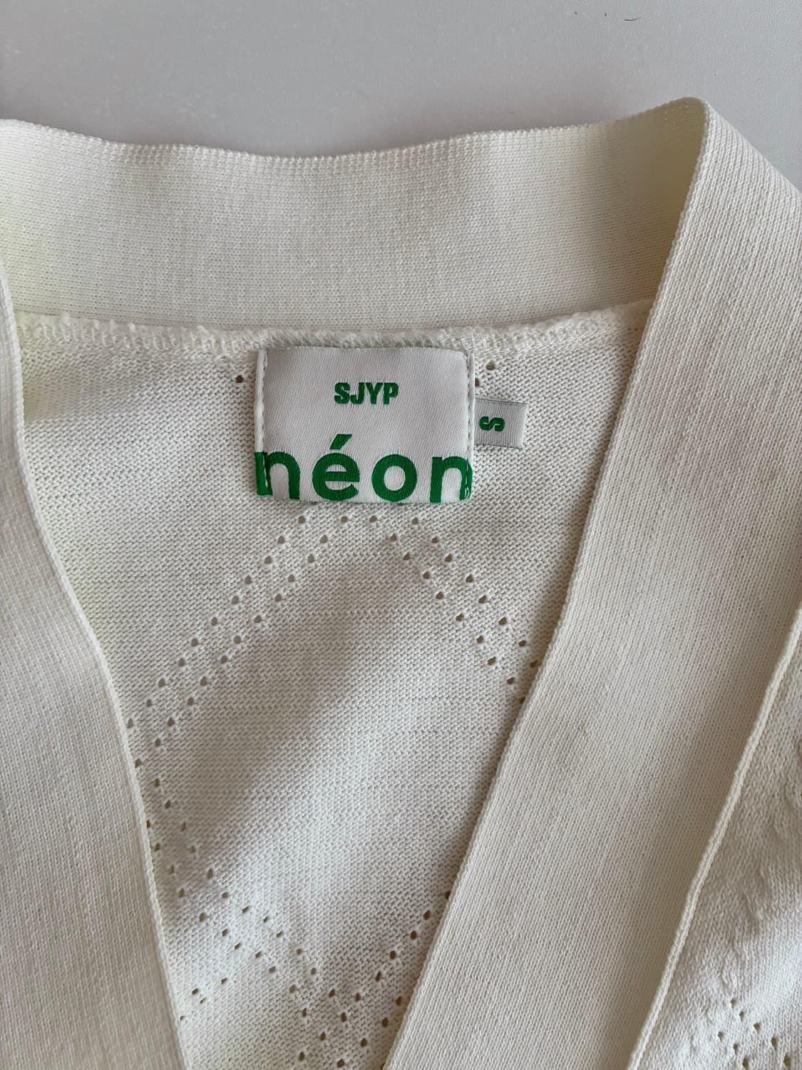 S) 한섬 SJYP 아일렛 가디건 아이보리 상품이미지5