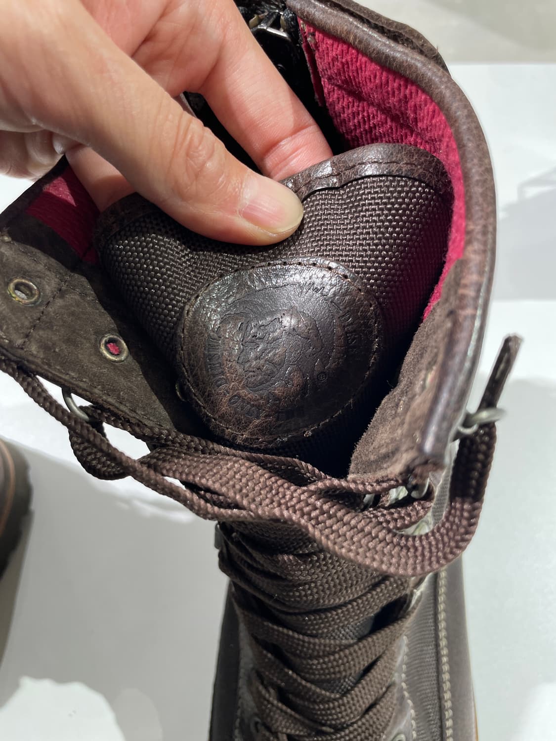 디젤 레어 브라운 백 패스너 컴뱃 레더 부츠 상품이미지9