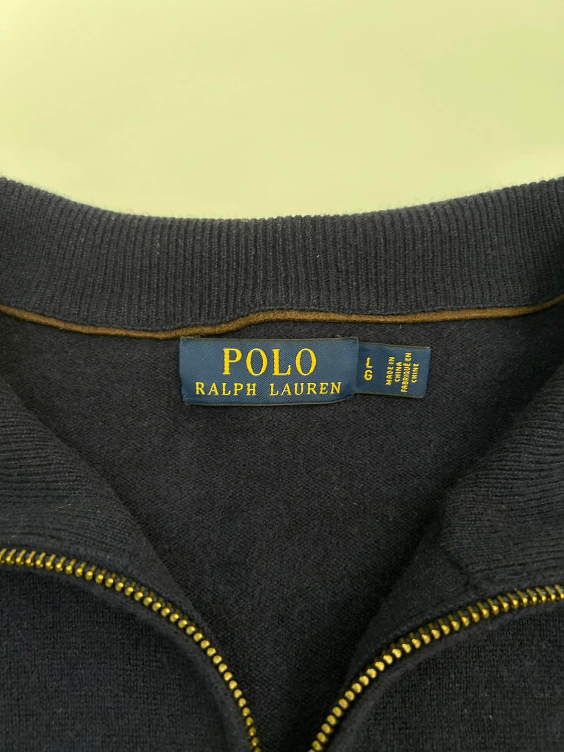 [L] 폴로 랄프로렌 네이비 풀집 울 니트 집업 자켓 상품이미지3