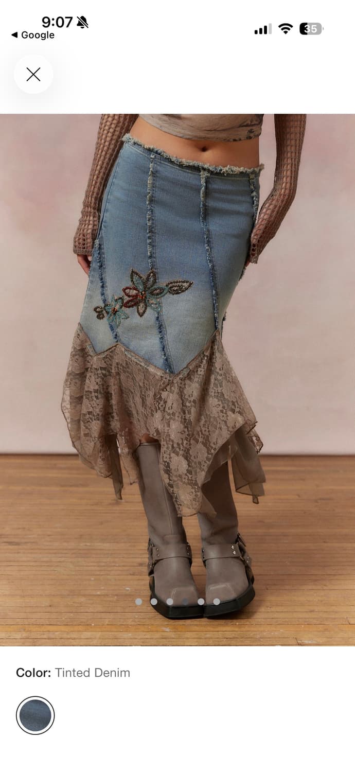 어반아웃피터스 kimchi blue 데님 스커트 상품이미지5