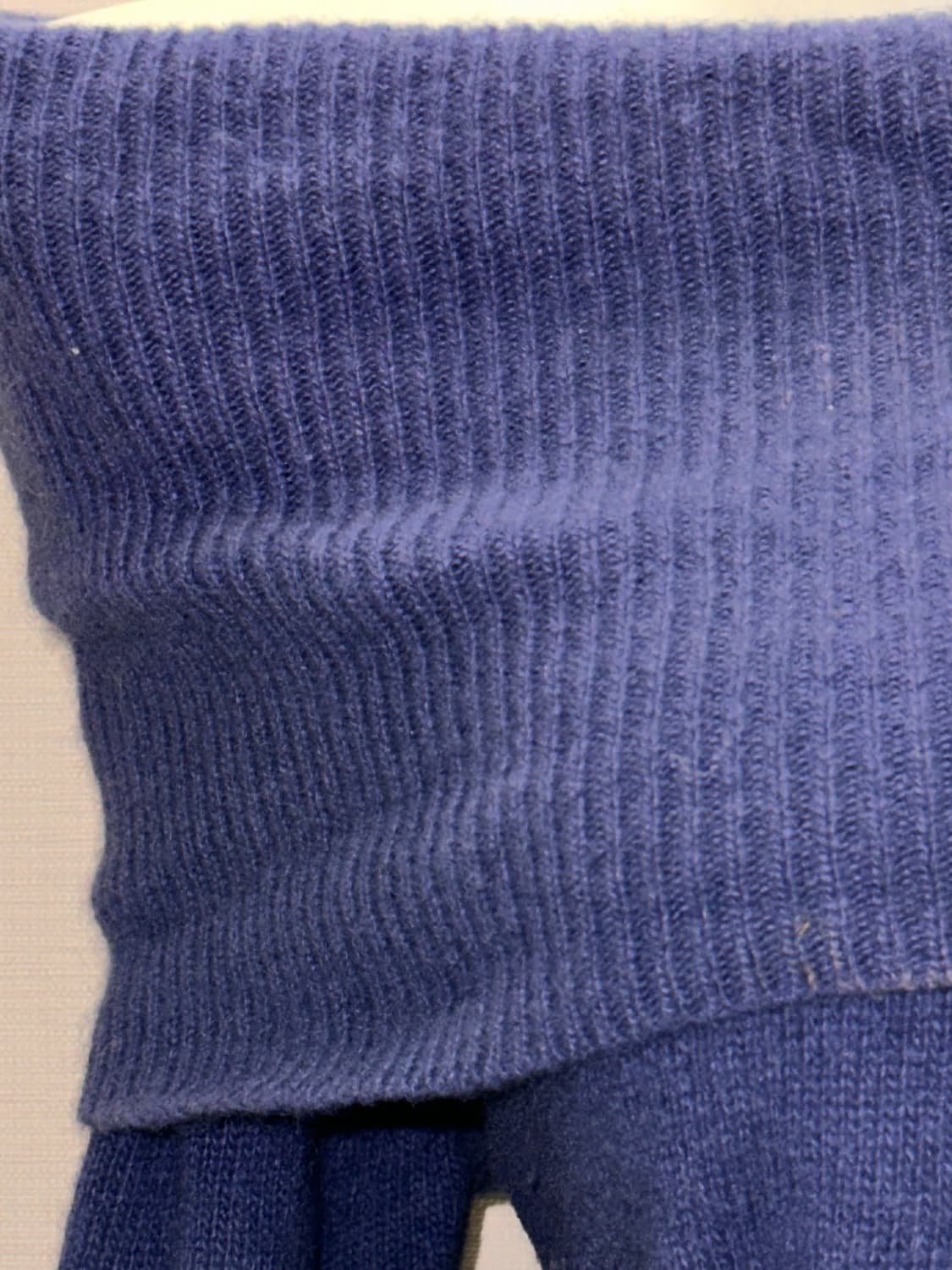 빈티지 블루 오프숄더 숄칼라 니트 상품이미지2