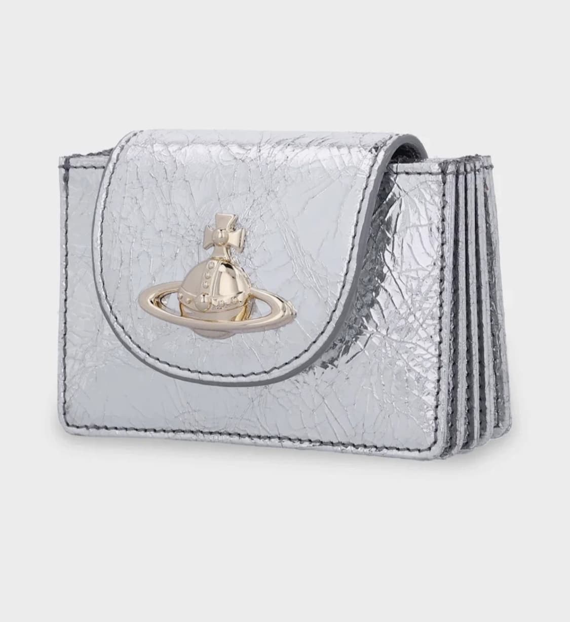 비비안웨스트우드 플랩 카드지갑 실버 상품이미지1