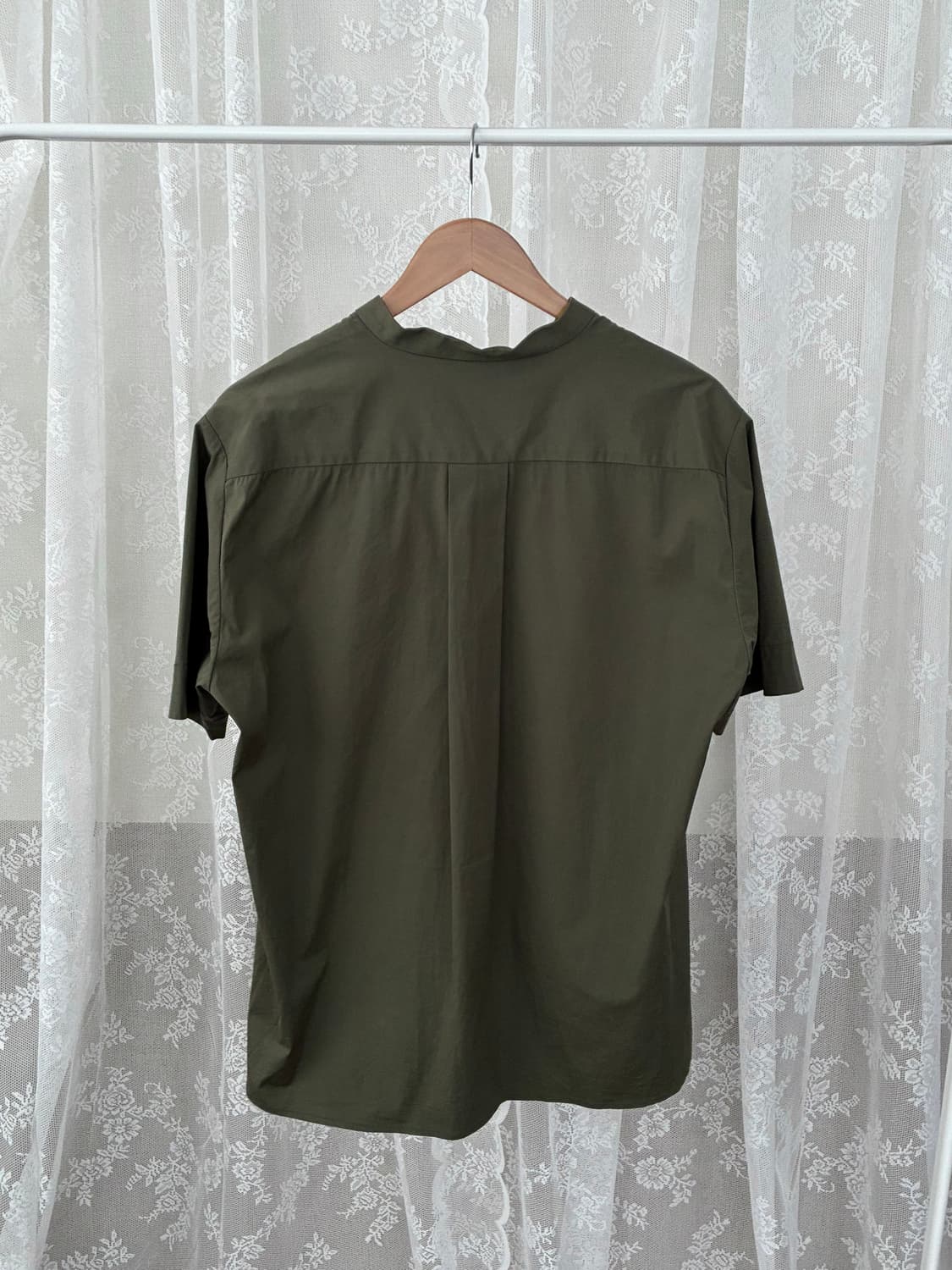 46) 준지 Juun.J 17ss 헨리넥 반팔 셔츠 카키 상품이미지2