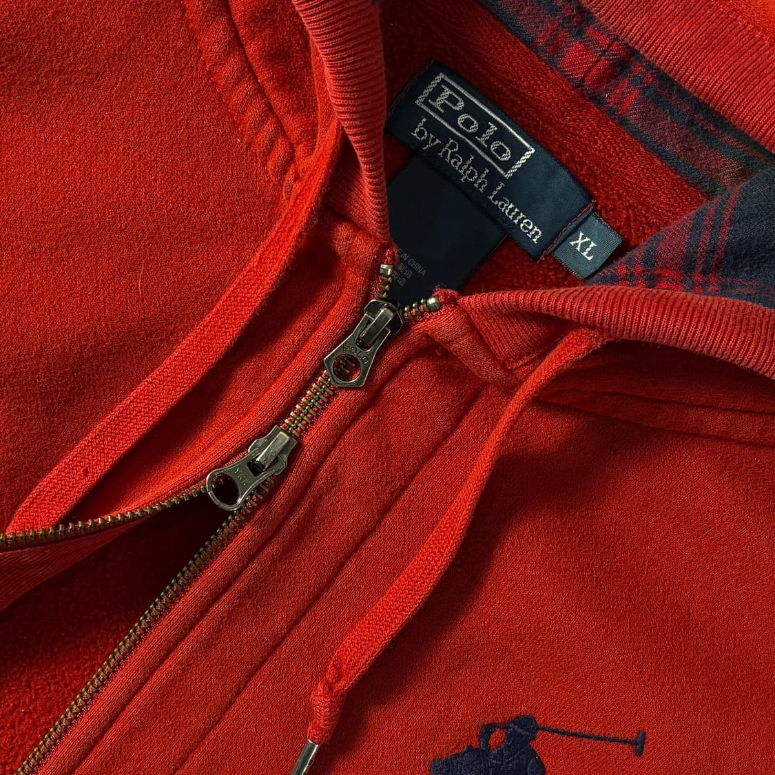 Polo  폴로 랄프로렌 자수 빅포니 투웨이 레드 후드집업 상품이미지4