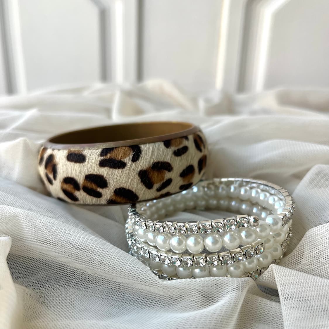 Vintage Bangle 호피 레오파드 뱅글 팔찌 브레이슬릿 일괄 상품이미지4