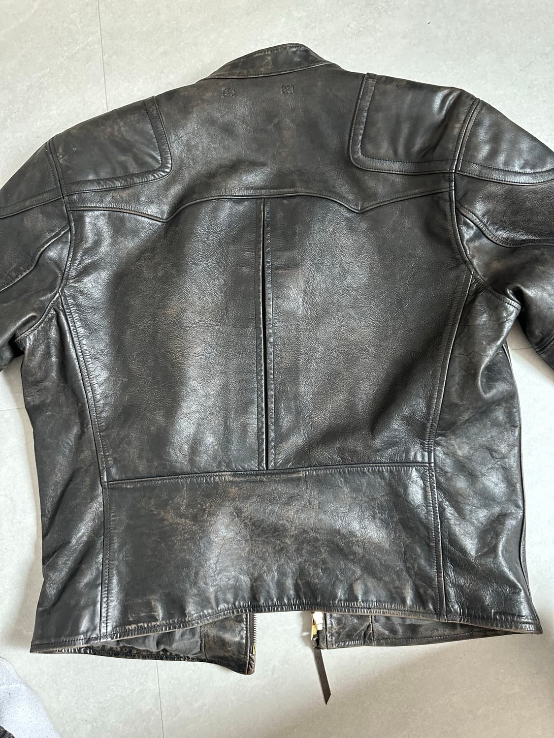 RRL 슬림핏 레더모토 L사이즈 상품이미지5