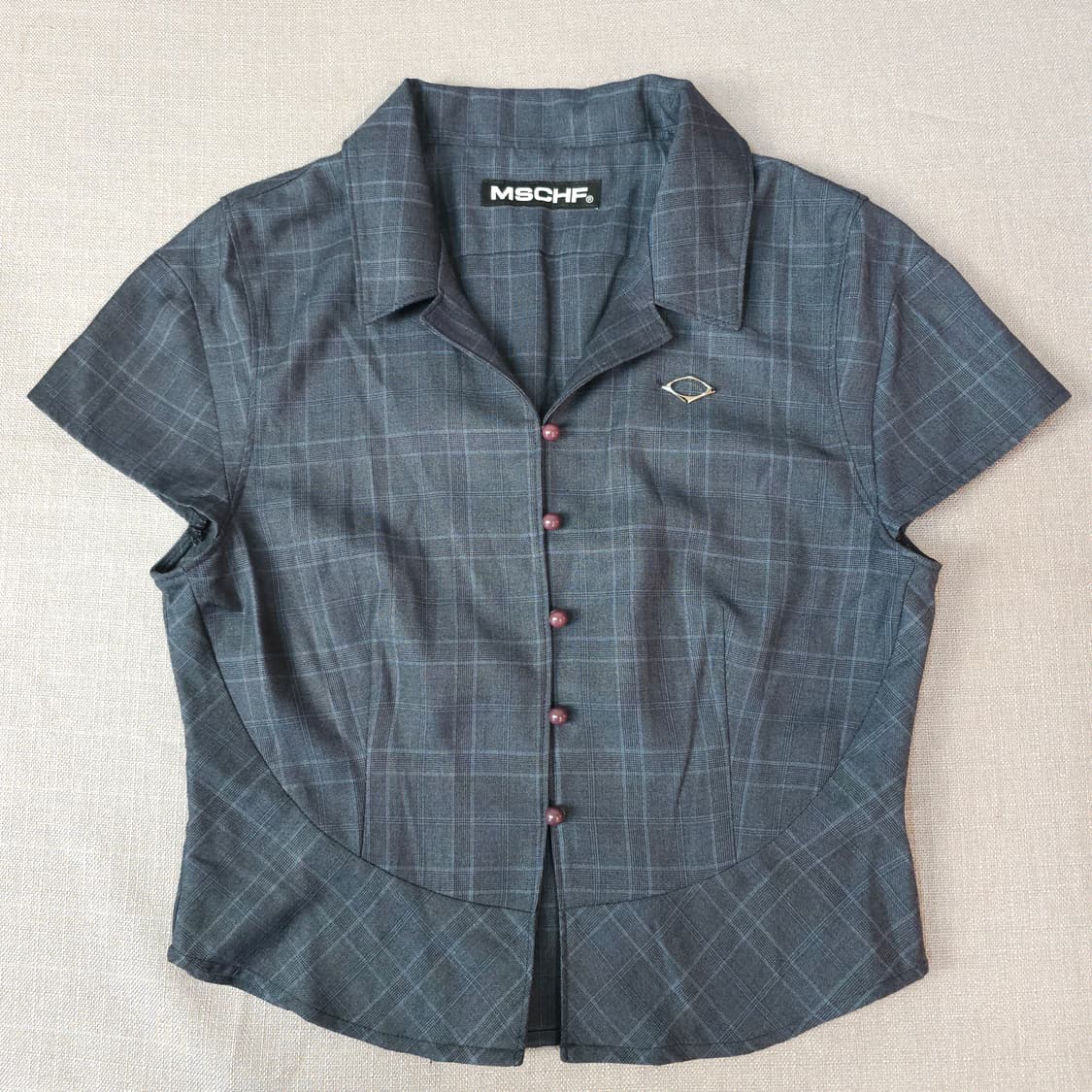 미스치프 체코드 숏 슬리브 상품이미지1