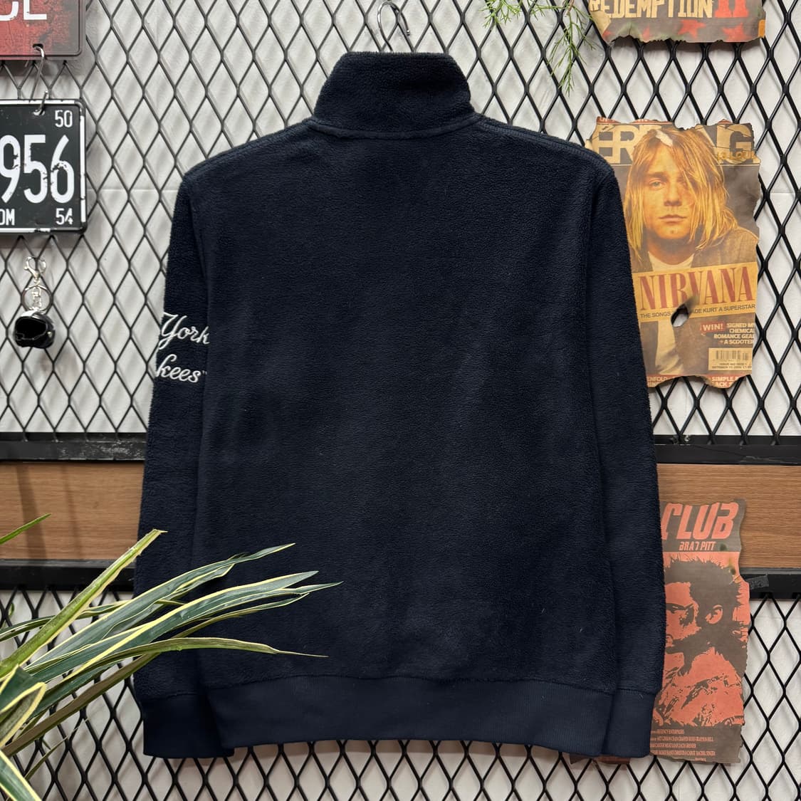 00s MLB X 유니클로 뉴욕 양키스 하프집업 플리스 네이비 상품이미지2