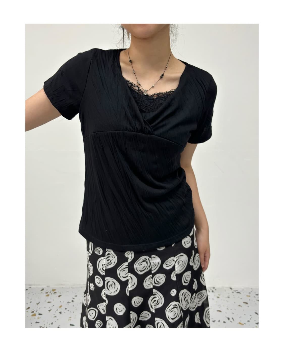 vintage linkle top 상품이미지1