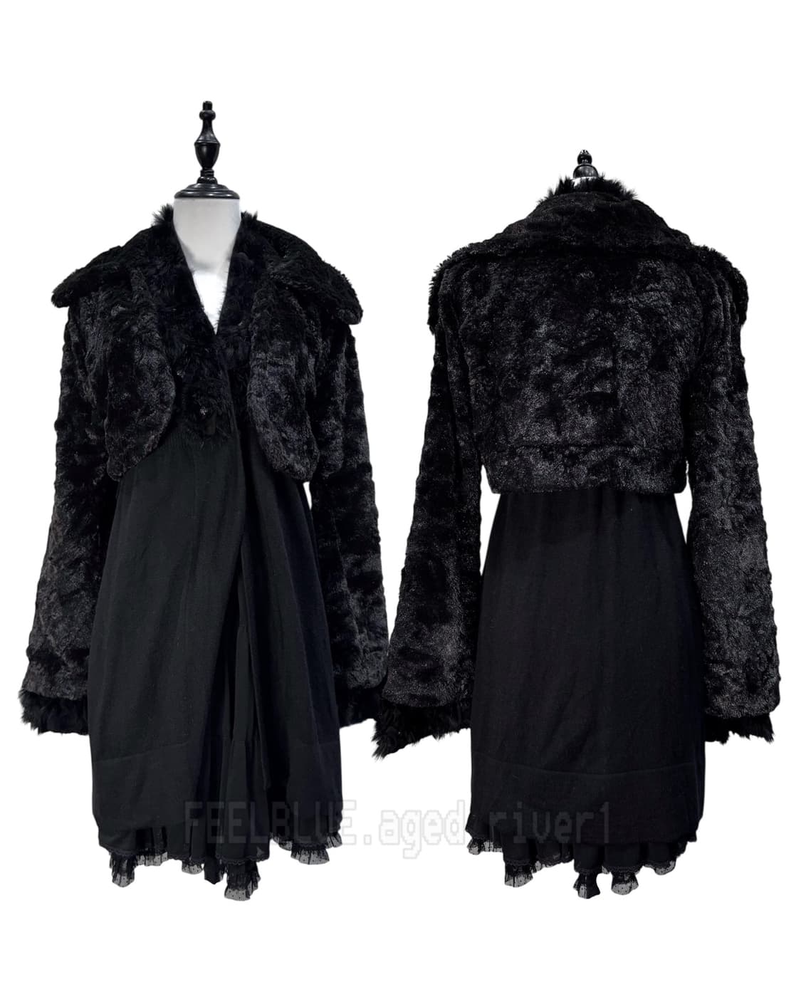 Axes femme fur, Knit, Skirt 3pcs Set 상품이미지3