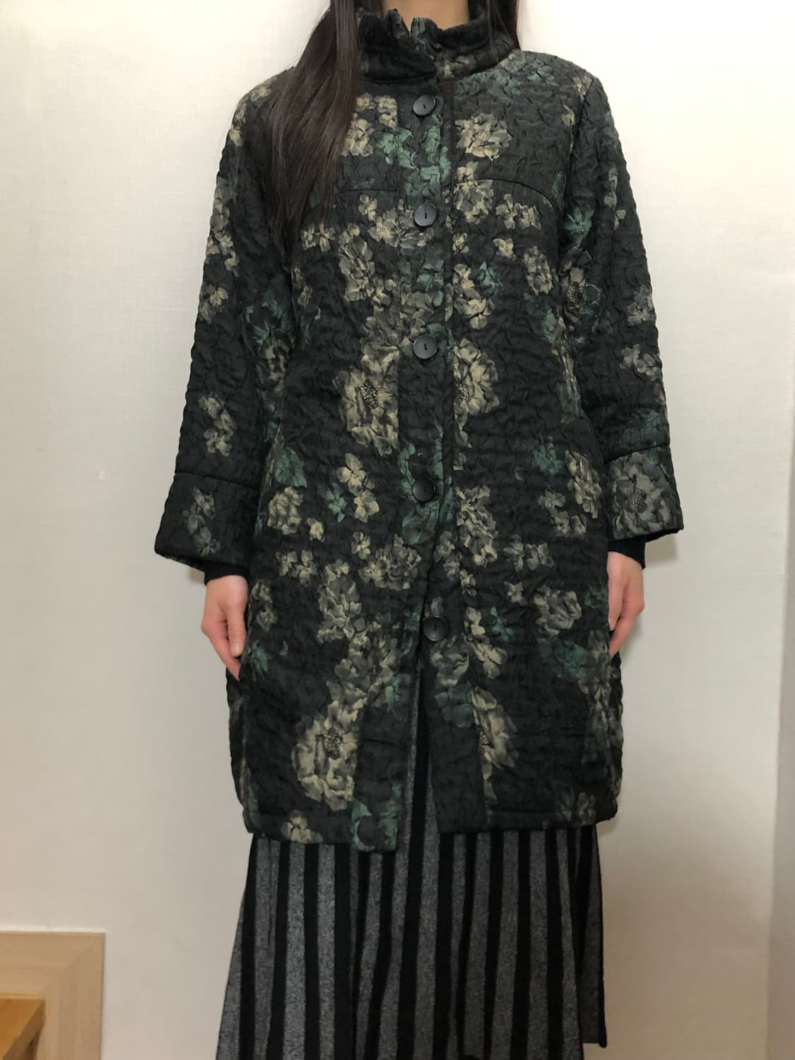 빈티지 블랙 오리엔탈 롱 코트 상품이미지2