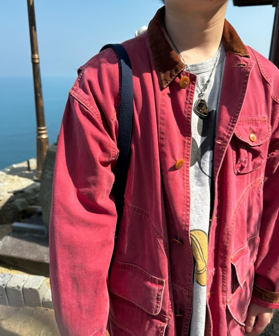 폴로 빈티지 코듀로이 칼라 캔버스 자켓 마젠타 상품이미지1