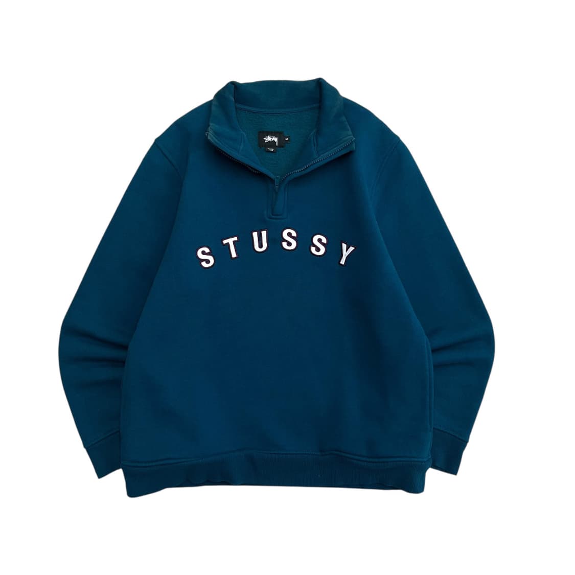 스투시 센터로고 코발트블루 반집업 M 상품이미지2