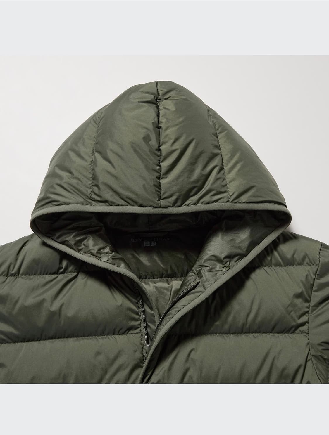 유니클로 울트라 라이트 다운 후드 코트 올리브그린 3XL 상품이미지2