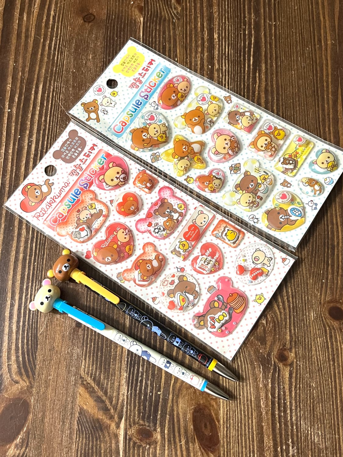 고전 리락쿠마 캡슐 스티커+ 샤프 세트 상품이미지1
