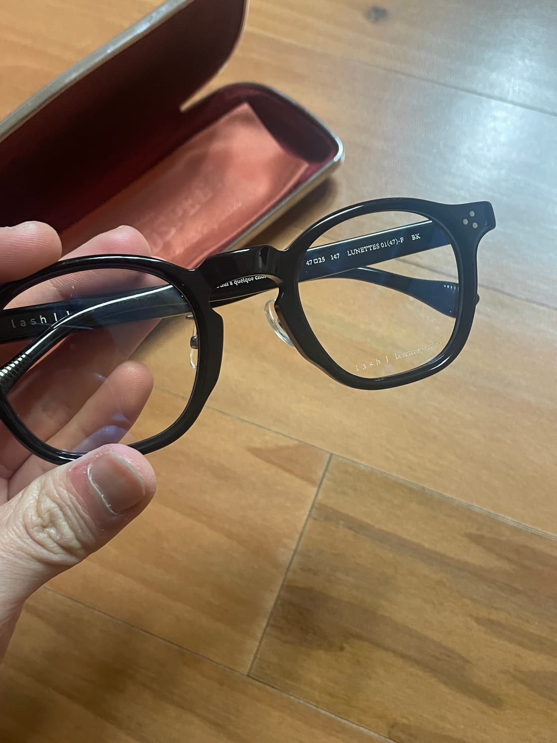 래쉬 루네뜨 LUNETTES 01-F BK 안경 47사이즈 판매 상품이미지3