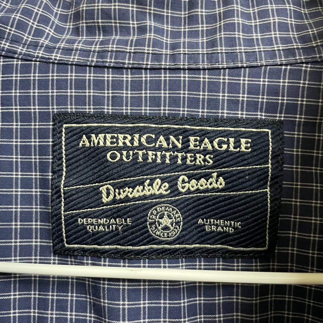 아메리칸 이글 네이비 체크 셔츠 상품이미지6