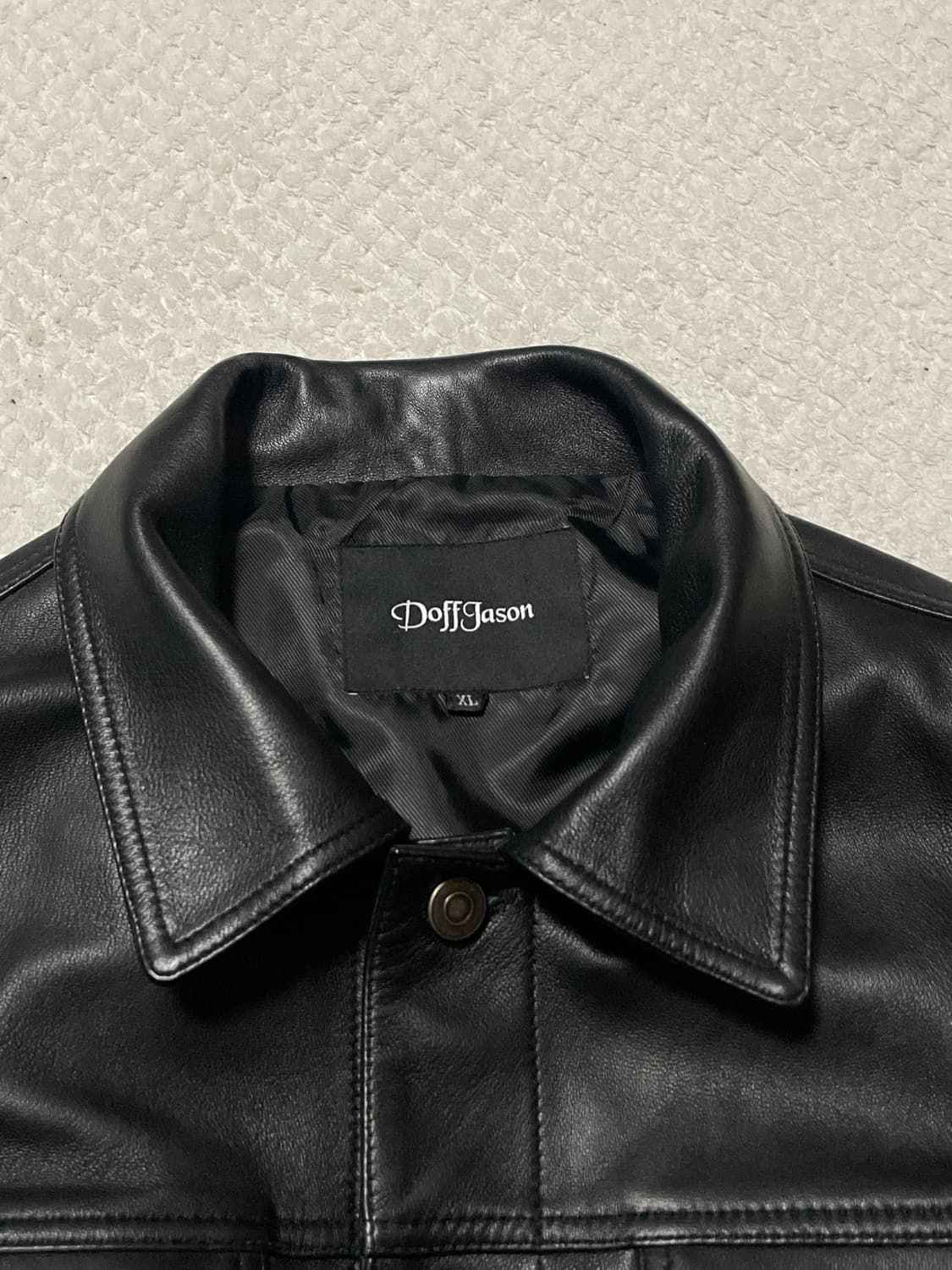 도프제이슨 웨스턴 무드 램스킨 양가죽 트러커 레더 자켓 상품이미지6