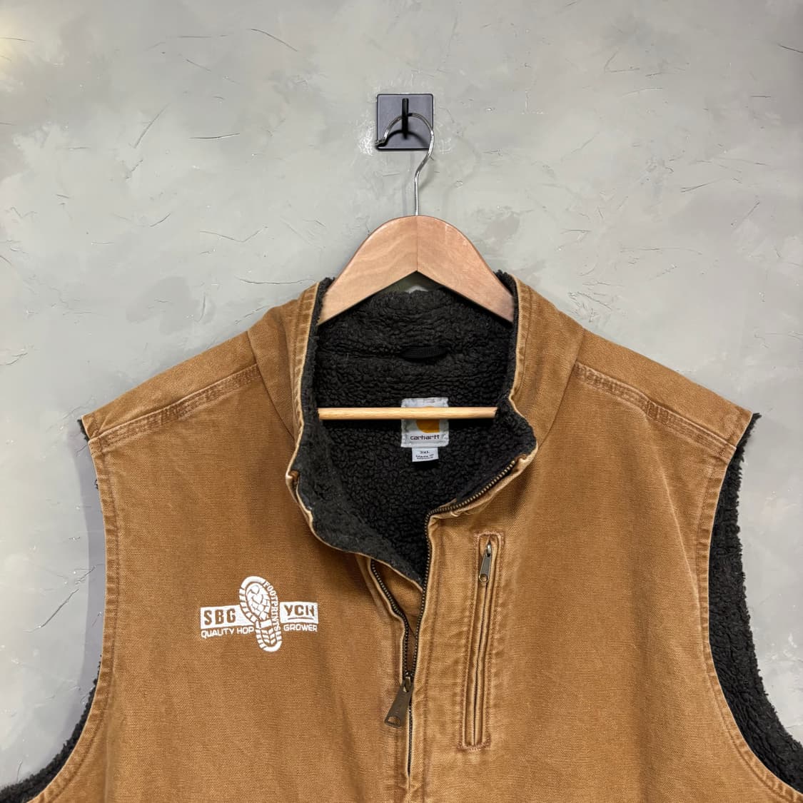 3XL 칼하트 양털 쉐르파 덕 액티브 자켓 베스트 카멜 된장 상품이미지2
