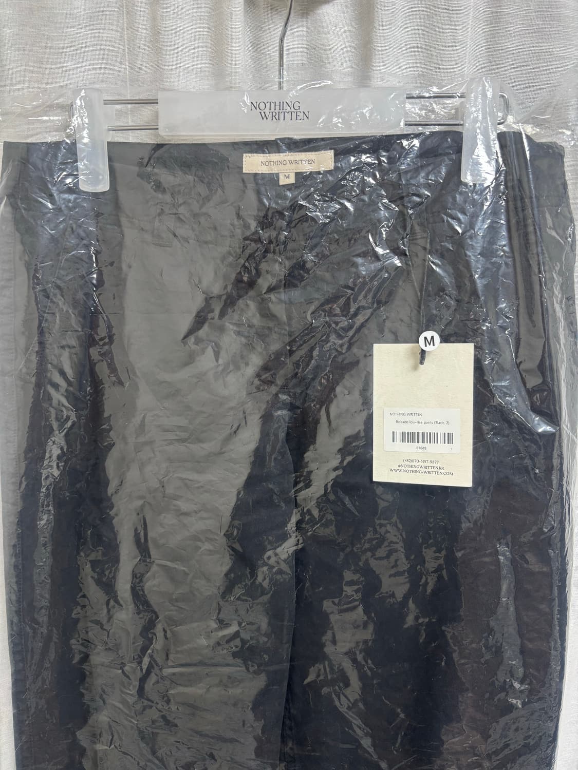 낫띵리튼  nothing written 릴렉스드 로우라이즈 블랙 M 상품이미지4