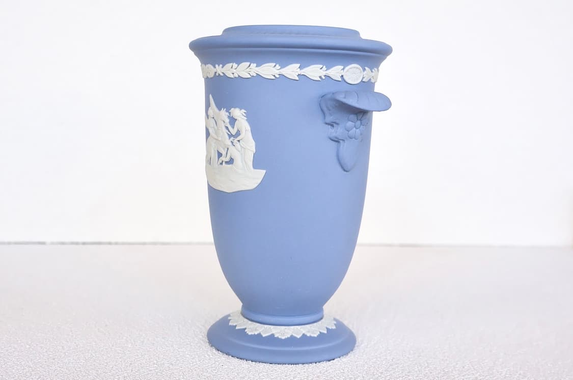 [영국앤틱] 웨지우드 제스퍼웨어 양손잡이 중형화병(박스o)_페일블루 상품이미지3