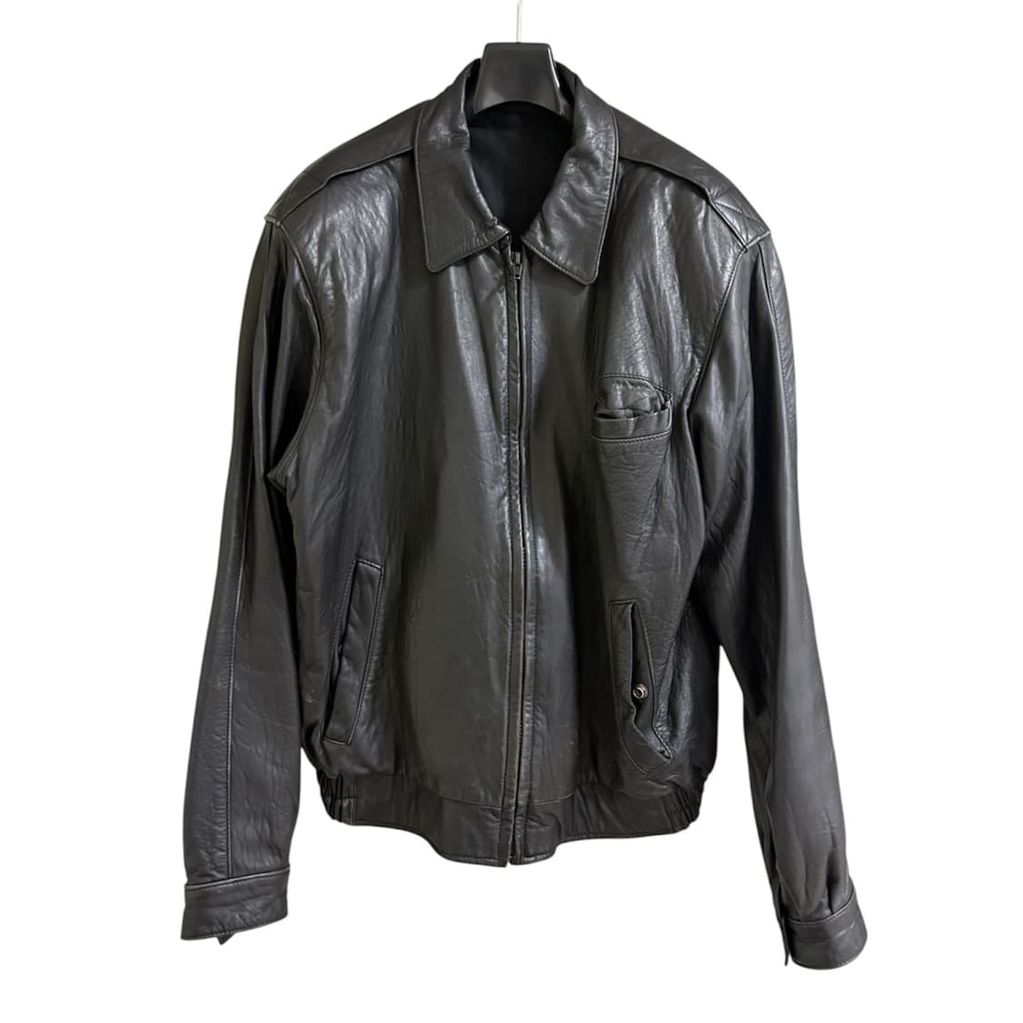 80s EU 리얼 레더 봄버 자켓 상품이미지1