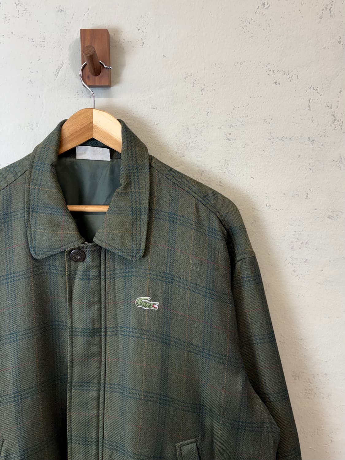 라코스테 90s 빈티지 체크 블루종 자켓 상품이미지2