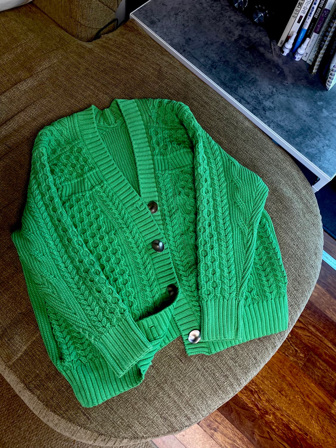 타임 엠보 짜임 가디건 (55~66 사이즈) 상품이미지7