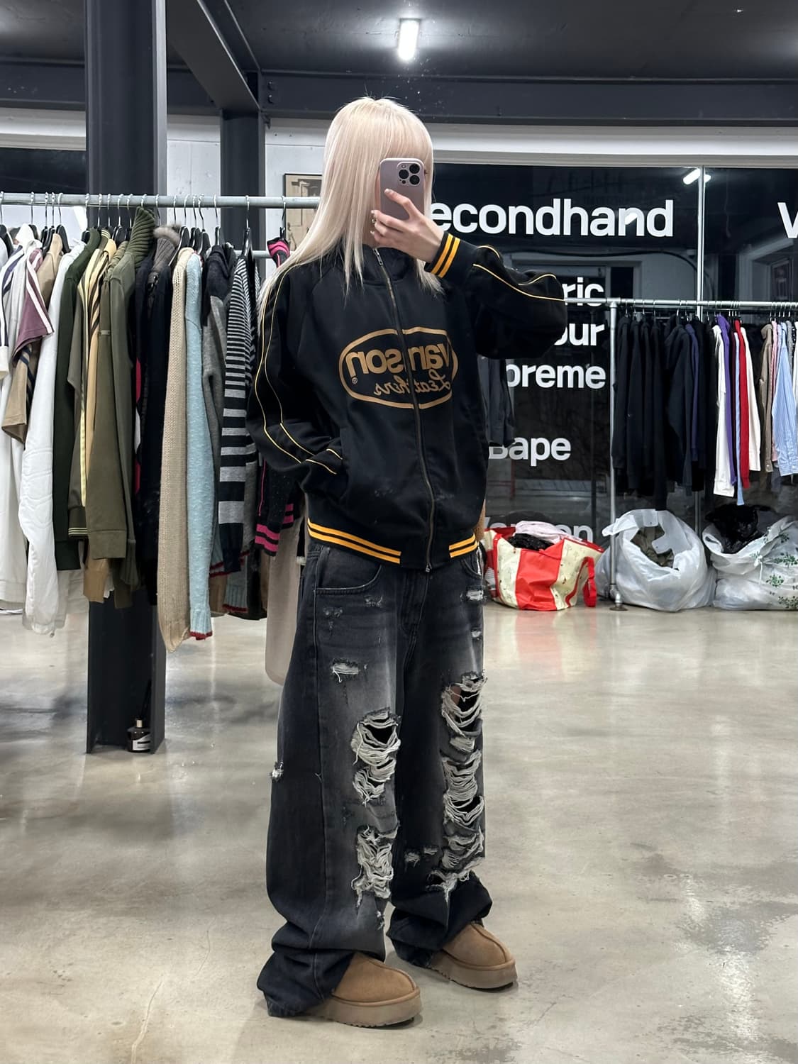 벤슨 로고 디테일 져지 집업 상품이미지3