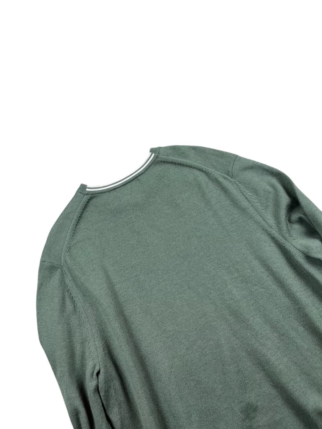 FRED PERRY 메리노 울 카키 컬러 니트  상품이미지5