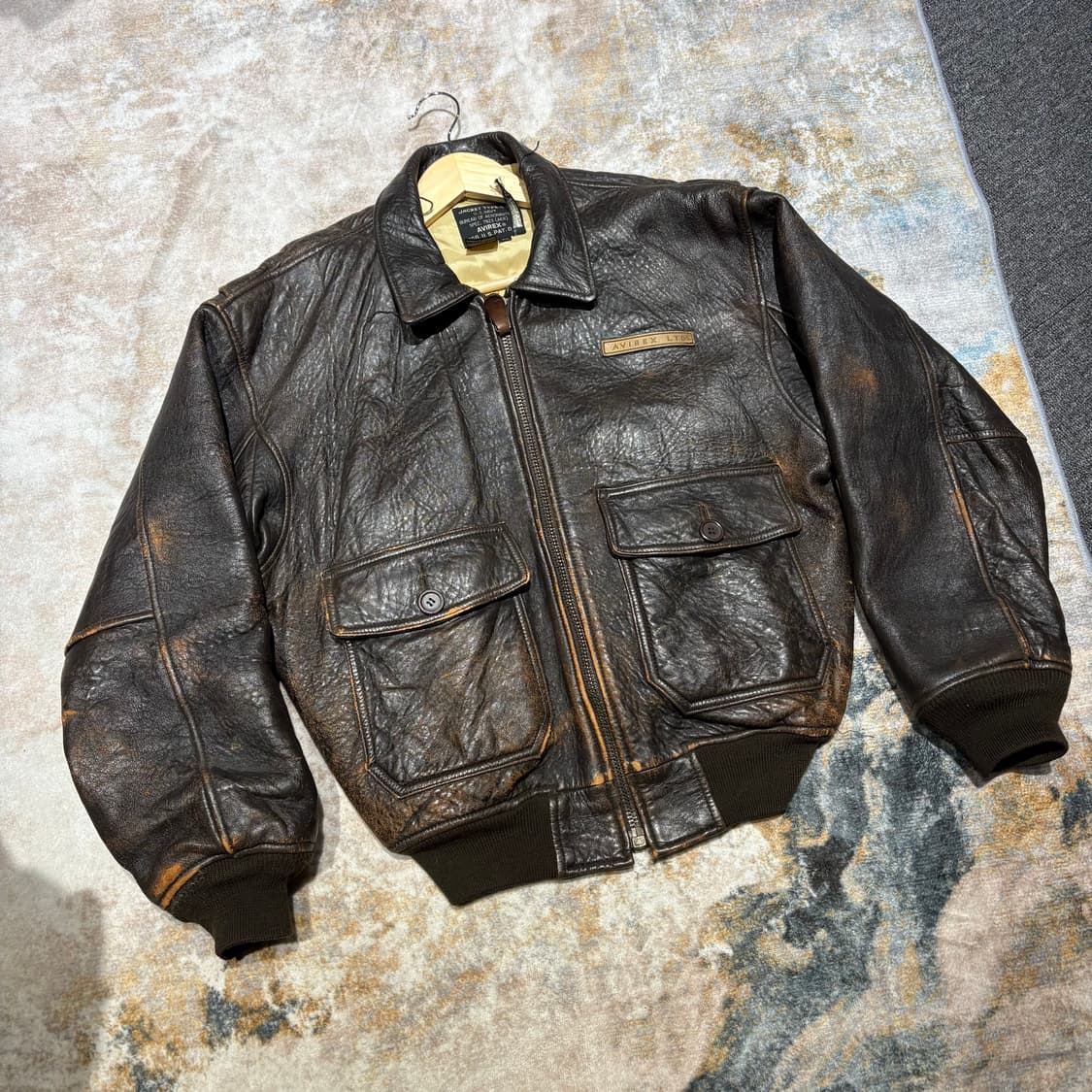 90‘s 아비렉스 핀업걸 G-1 플라이트 카우하이드 자켓 상품이미지1