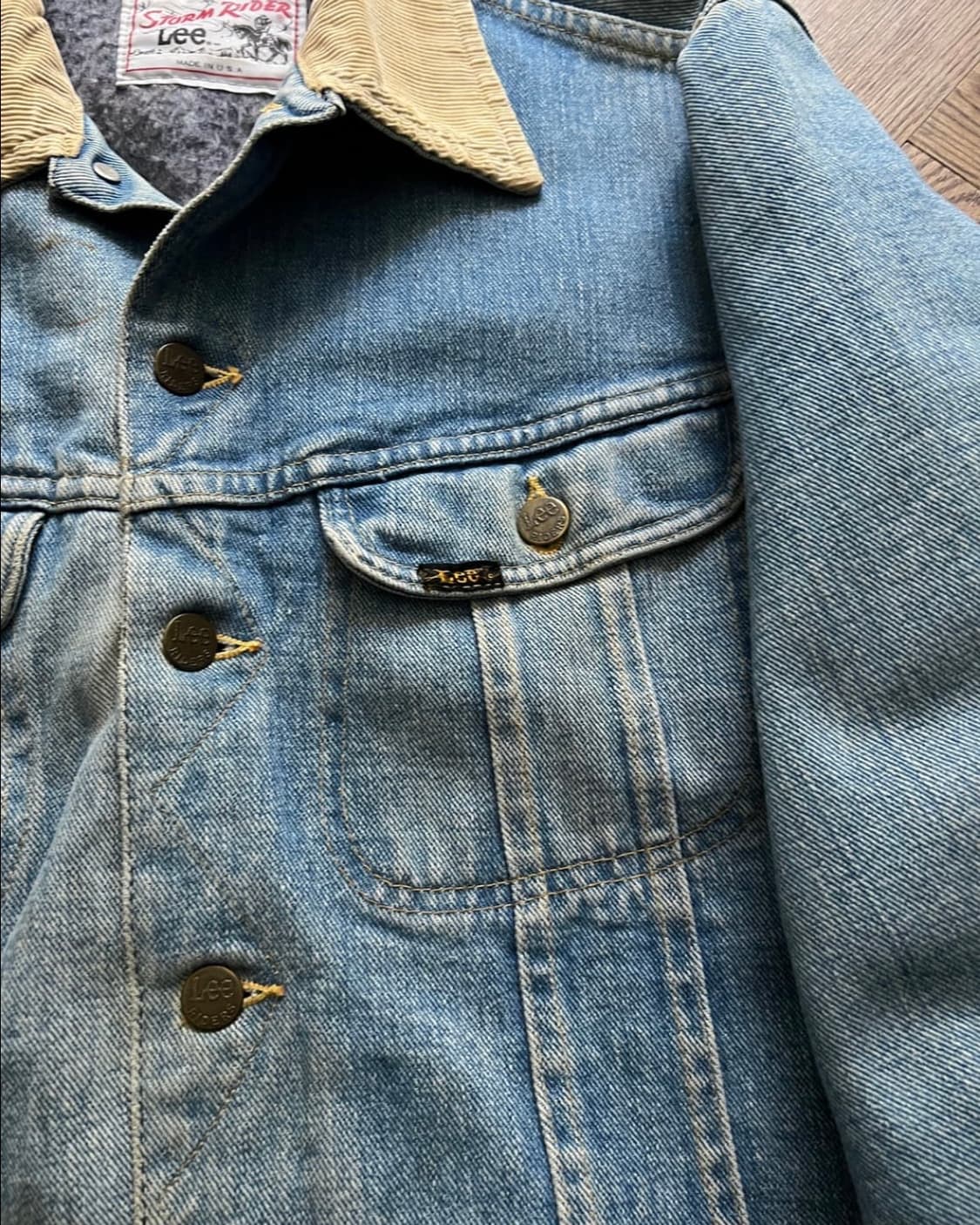 70's Lee 스톰라이더 블랭킷 데님 트러커 자켓 상품이미지3