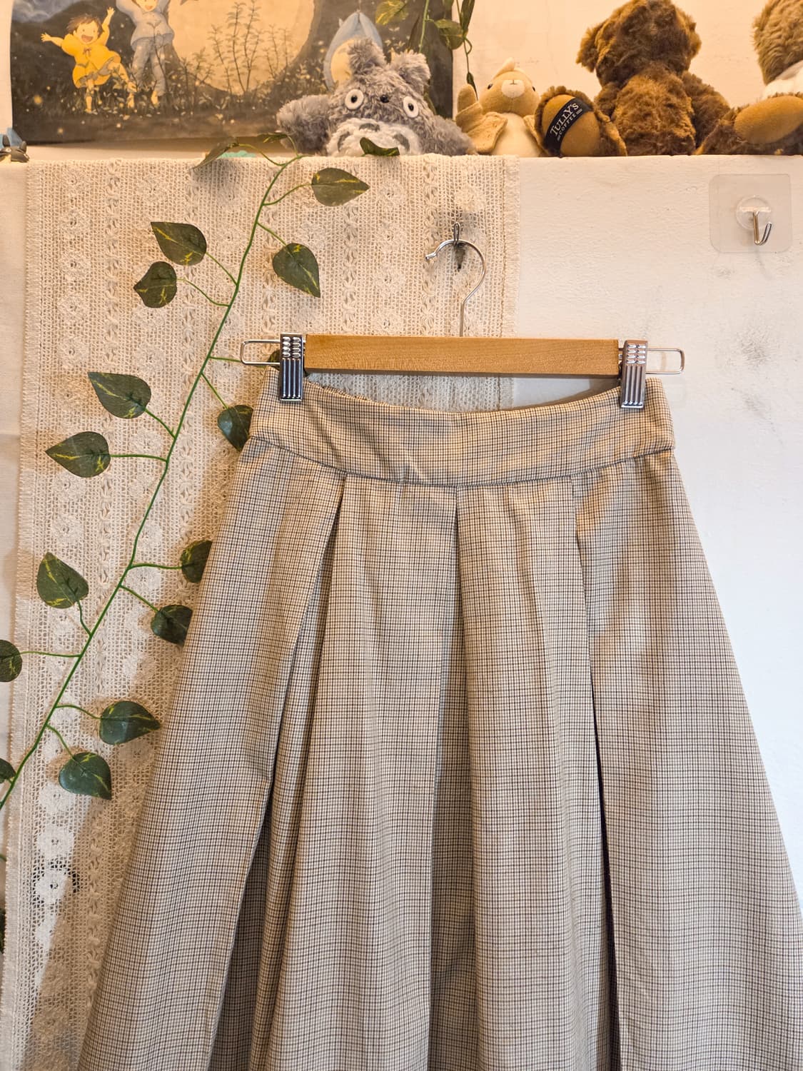 체크 롱스커트 상품이미지2