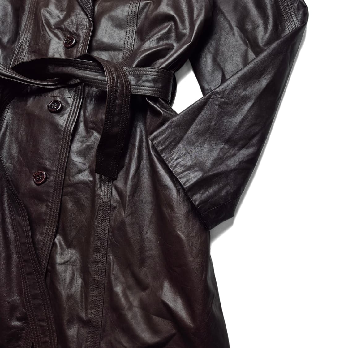 [OS] JPN VTG 소가죽 벨티드 코트 상품이미지4