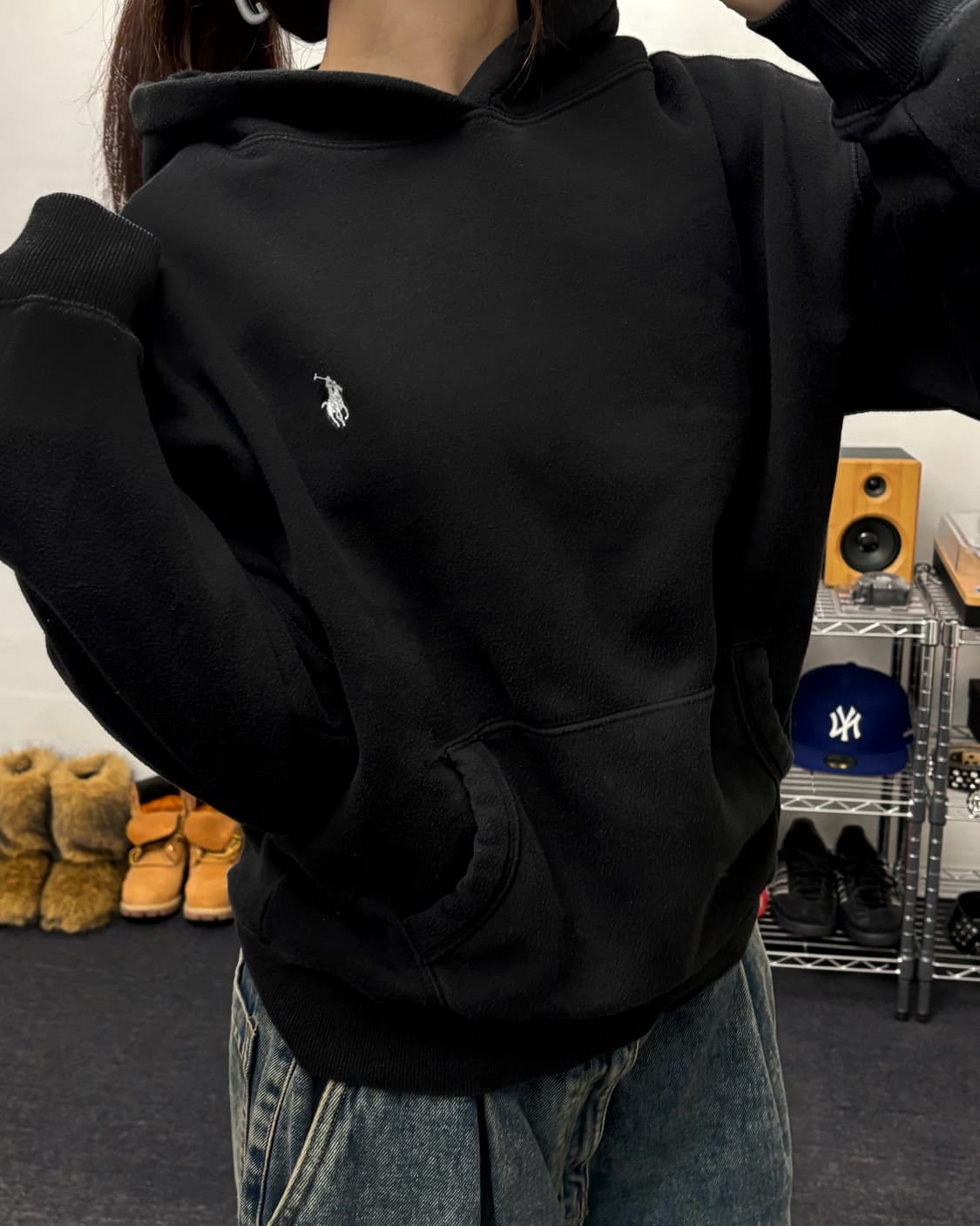 폴로 랄프로렌 화이트 포니 후드티 상품이미지2