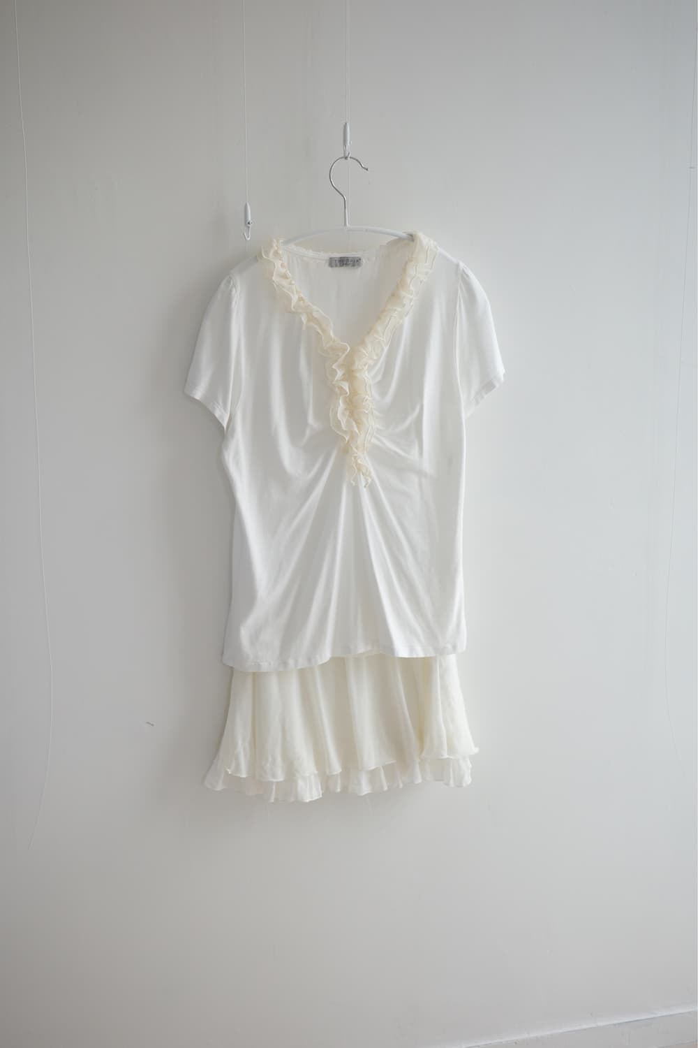 Layered ivory skirt 상품이미지3