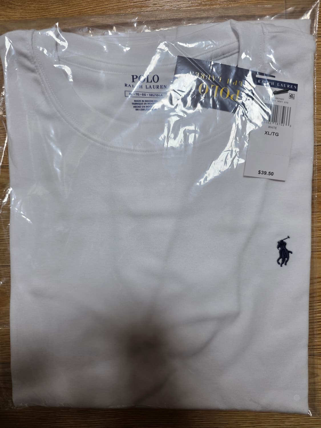 폴롸 화이트 반팔 XL 상품이미지1