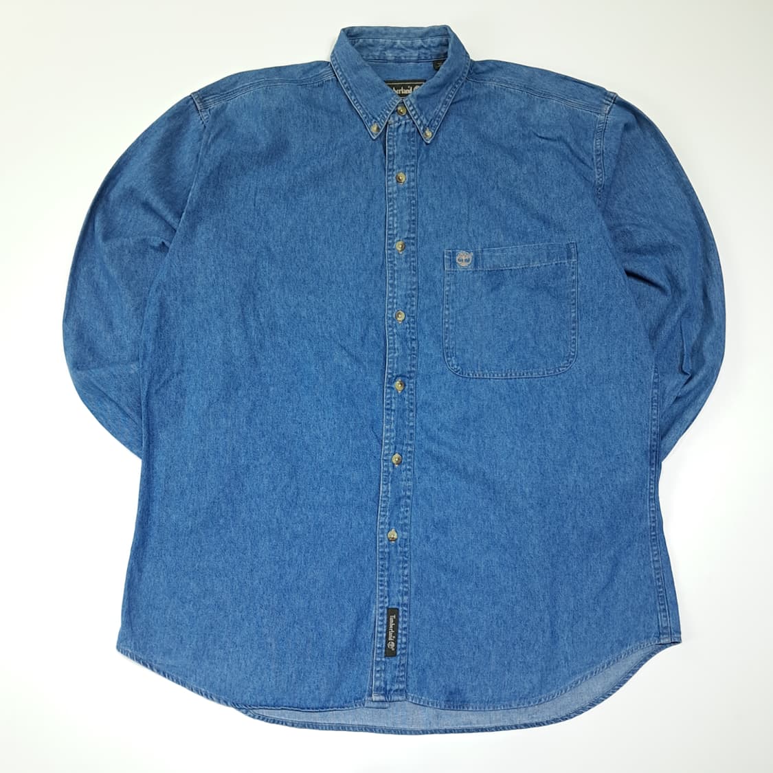 CL622 M 팀버랜드 90s 홍콩판 코튼 버튼다운 데님셔츠 남방 상품이미지1